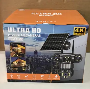 Ultra Hd 4g Solar Triple-Lens Camera, 4g Solar 3-Lens Camera V380 Pro