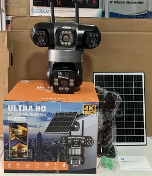 Ultra Hd 4g Solar Triple-Lens Camera, 4g Solar 3-Lens Camera V380 Pro