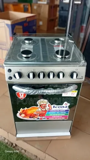Icona 4 Burner Gas Cooker – Easy Cooking, Strong Flame