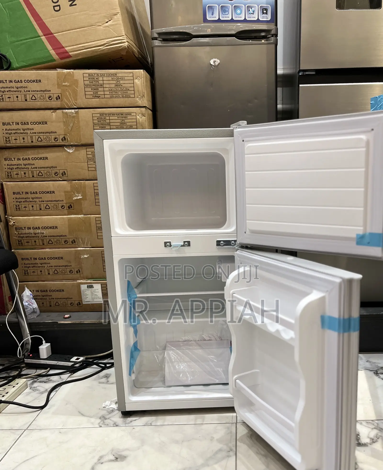Super Cooling Nasco Nasf2-120 2 Door Table Top Fridge(Silver)90l