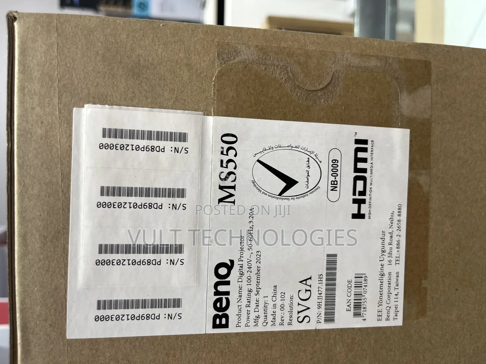 Benq Ms550 Projector 3600 Lumens