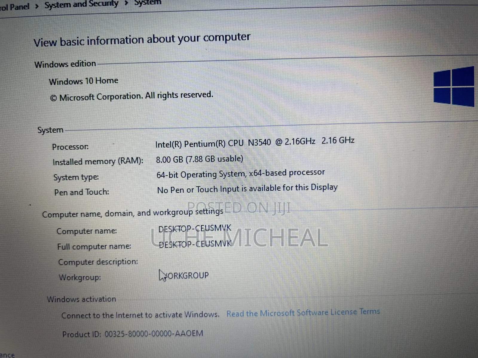 Laptop Lenovo IdeaPad 300 8GB Intel Pentium HDD 500GB