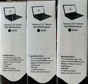 New Laptop Gateway GWTC116-2 4GB Intel Celeron SSD 60GB