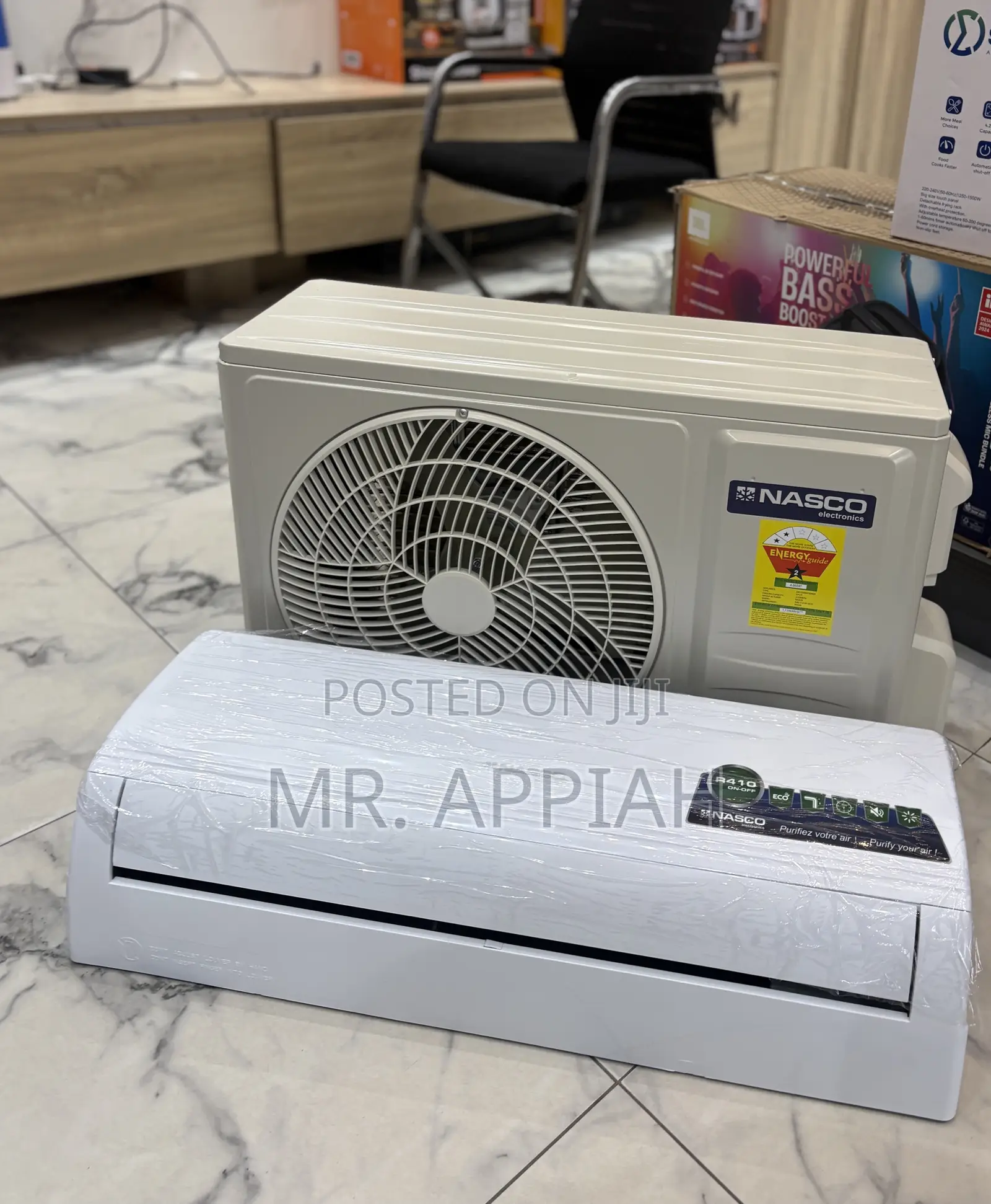 Efficient Nasco 1.5hp Split Type Air Conditioner With Remote Control.