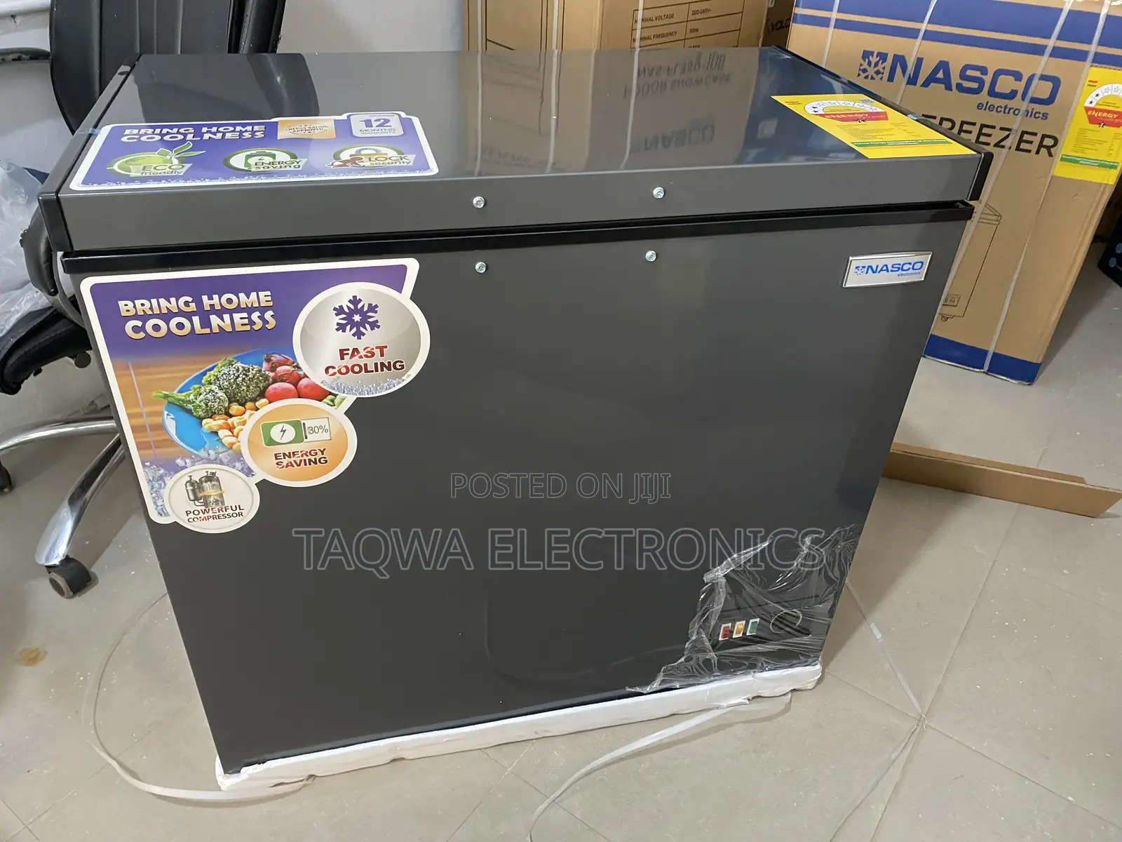 Type; Nasco 200l Chest Freezer