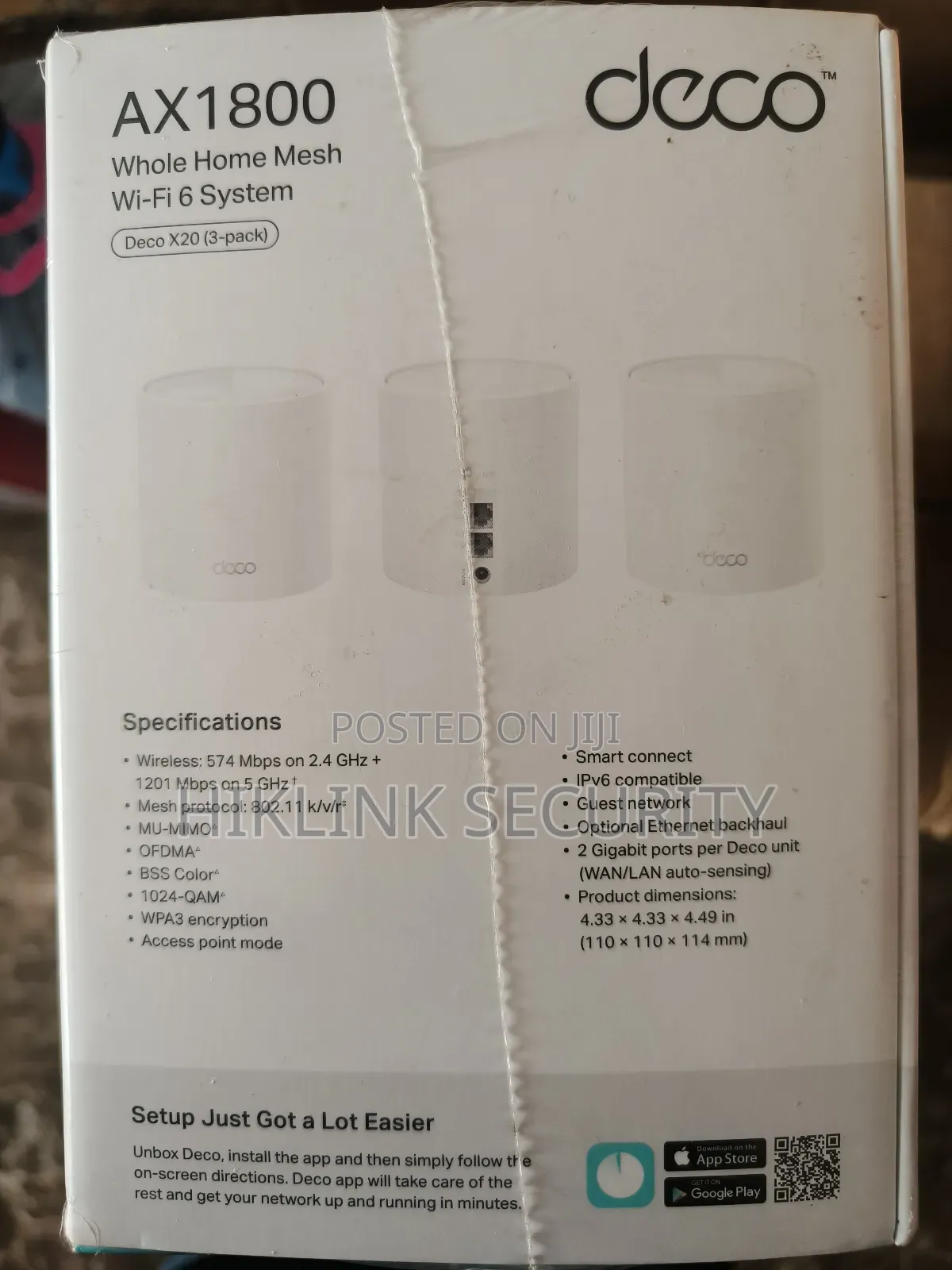 Tplink Deco X20 Ax1800 3 Pack Mesh Wifi6