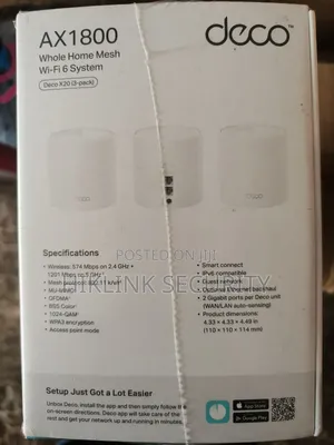 Tplink Deco X20 Ax1800 3 Pack Mesh Wifi6