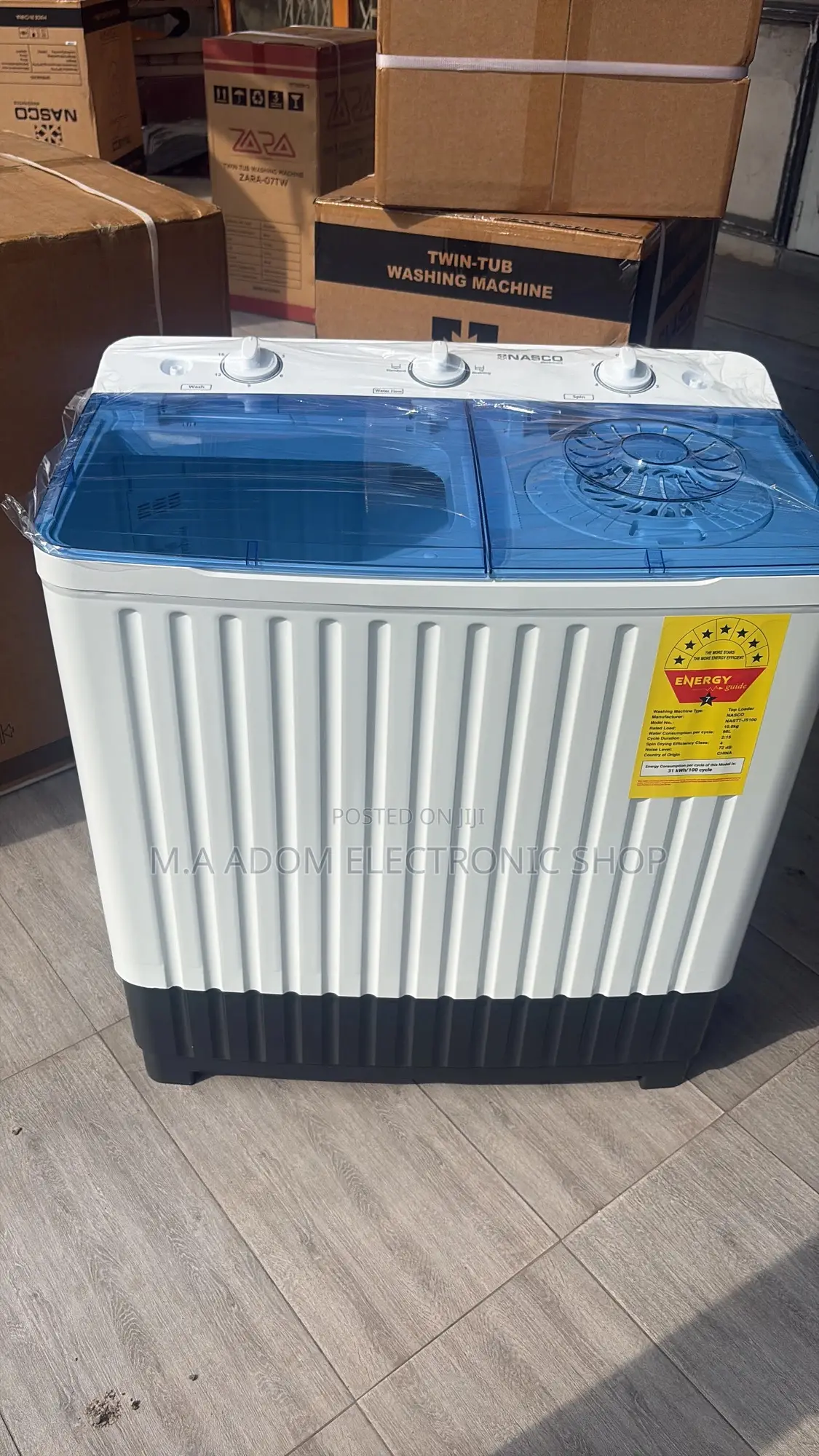 Nasco 10kg Semi Automatic Cloth Washer for Domestic Use