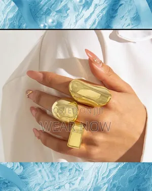 Gold Chunky Rings Set for Women 3pcs