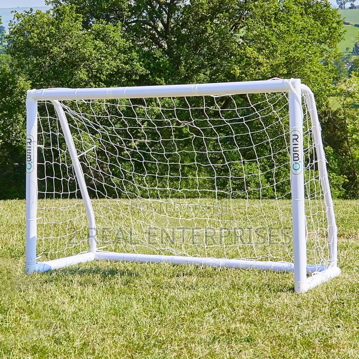 Mini Goal Post Easy Assemble Steel With Net 120cm X 80cm Two Pieces