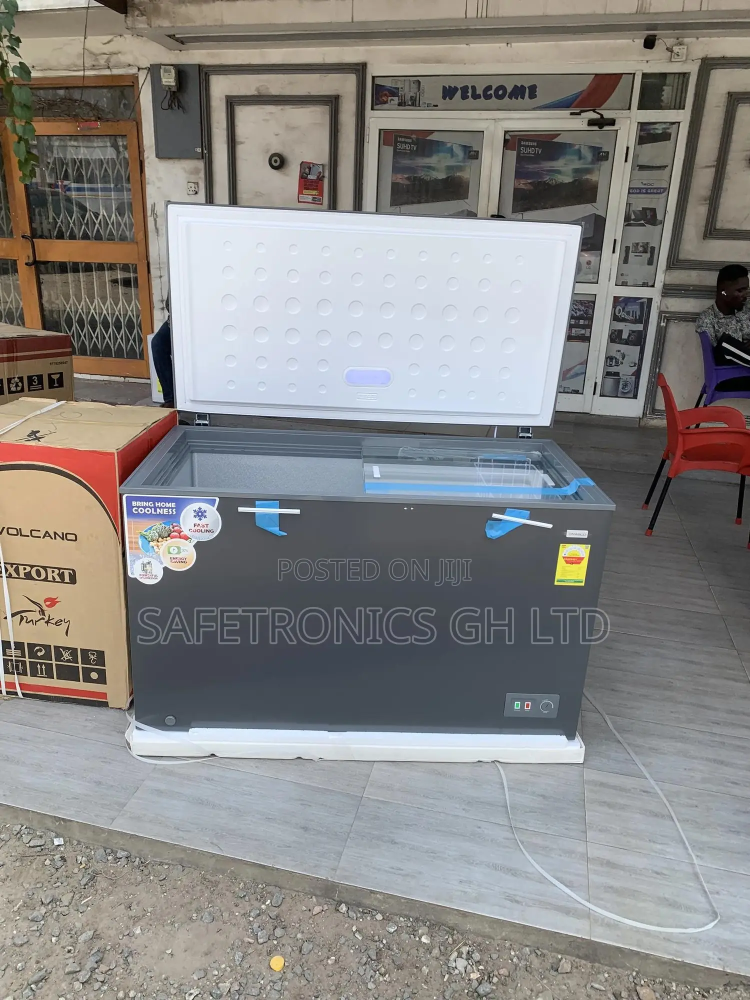 Exclusive Fast Nas-420fl Singledoor Grey 380 Liters Nasco Freezer