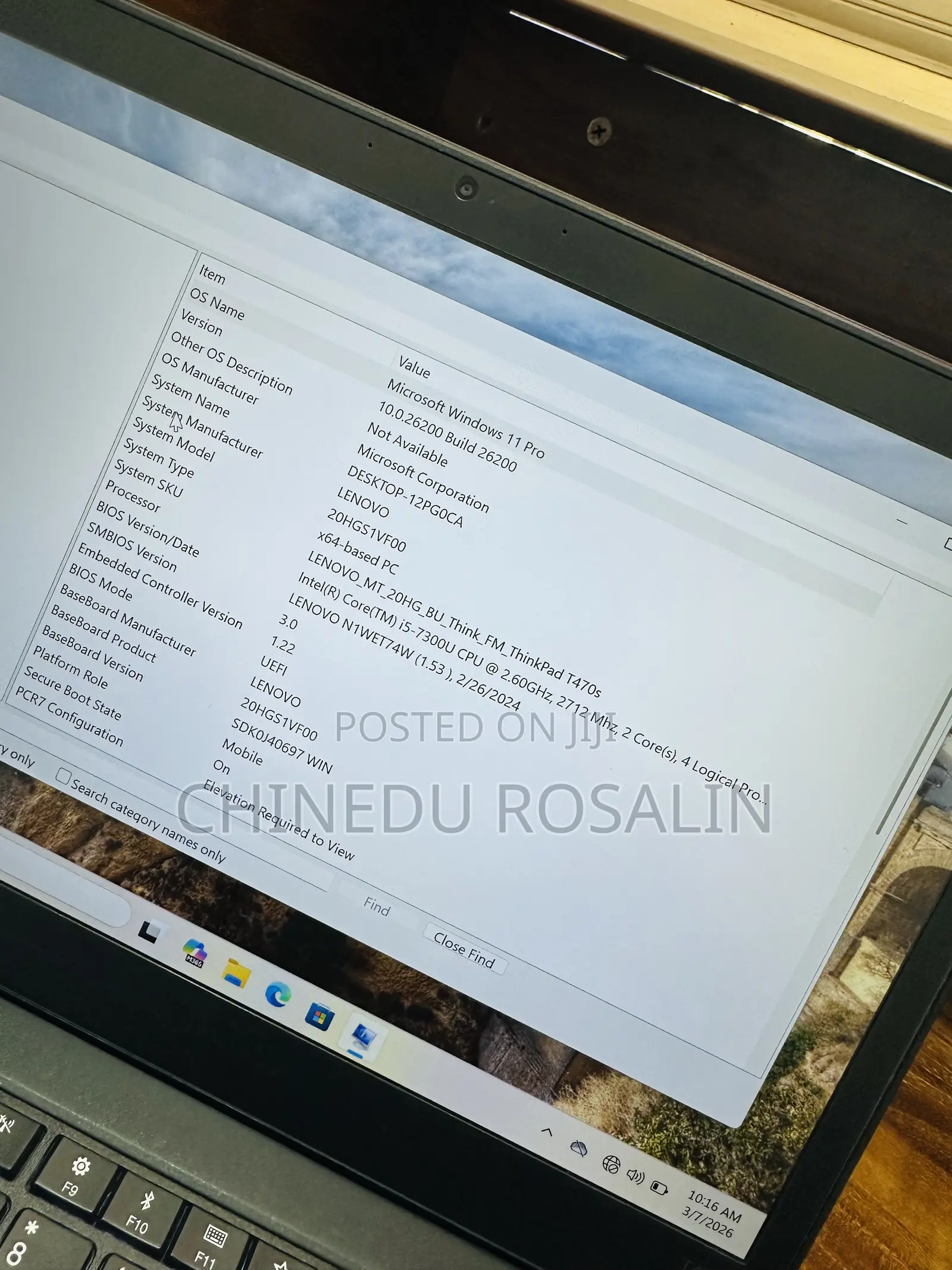 Laptop Lenovo ThinkPad T470s 8GB Intel Core i5 SSD 256GB