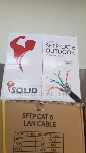 Solid SFTP Cat 6 Outdoor Network Cable 305m