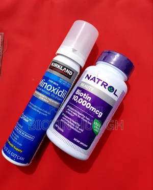 Kirkland Minoxidil Aerosol and Natrol Biotin 10,000mcg