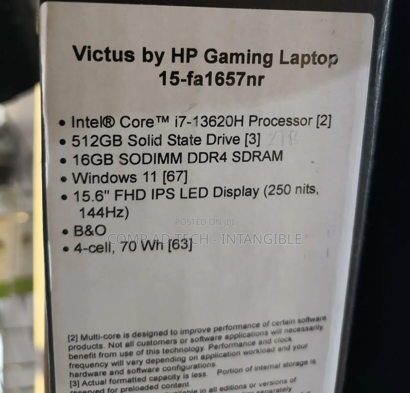 New Laptop HP Victus 15 16GB Intel Core i7 SSD 1T