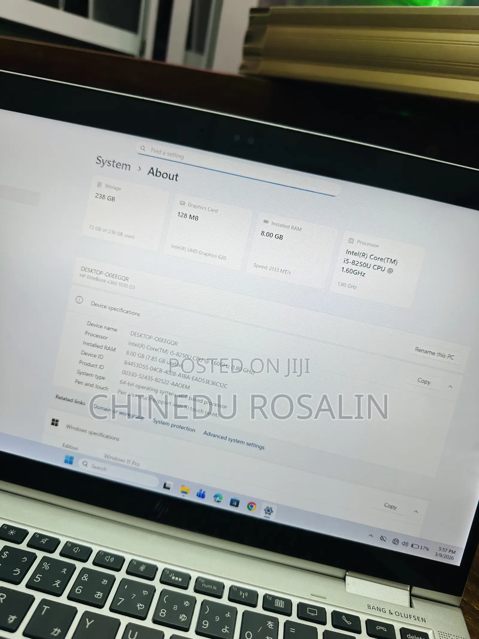 Laptop HP EliteBook X360 1030 G3 8GB Intel Core i5 SSD 256GB
