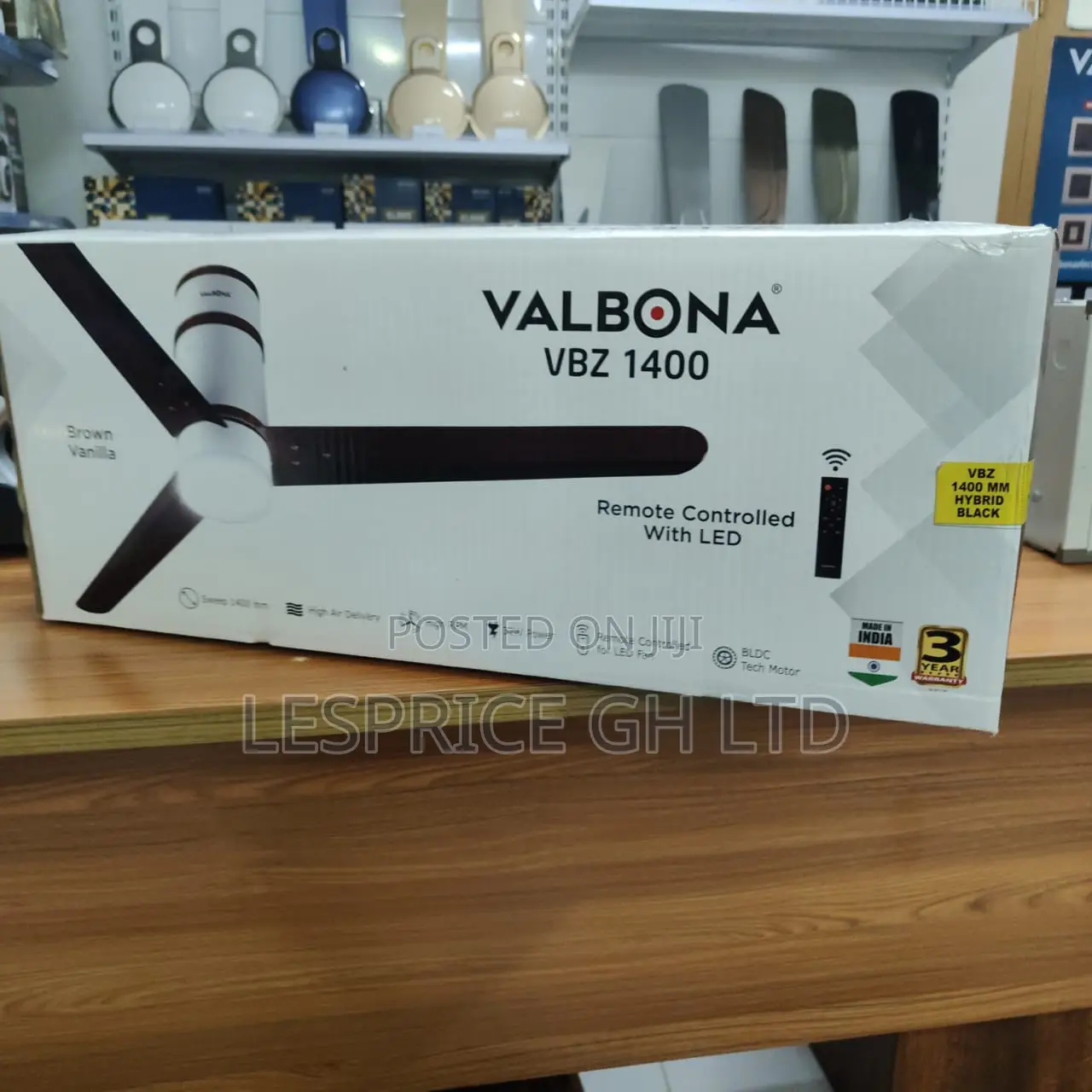 Top Class Valbona VBZ 1400 Luxury Ceiling Fan Reduced to Clear