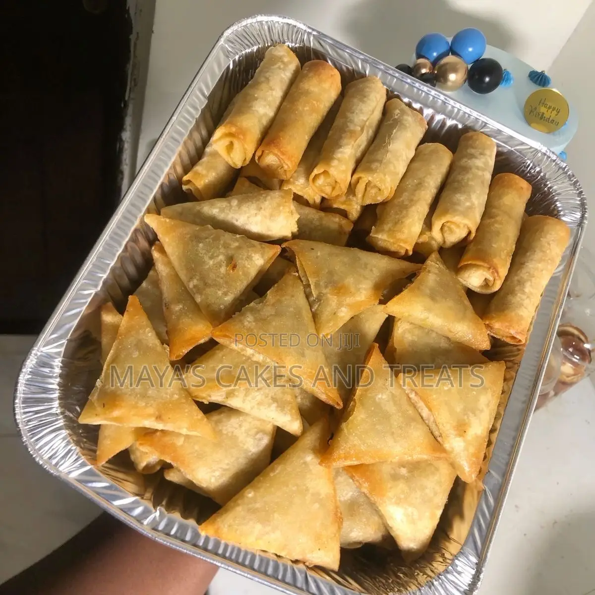 Fried Spring Roll and Samosa