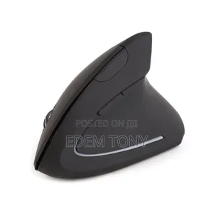 Black Vertical Ergonomic Wireless Mouse