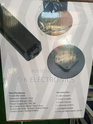 Bose Model:Bs-2026 Cable 2.1 Channel Detachable Soundbar