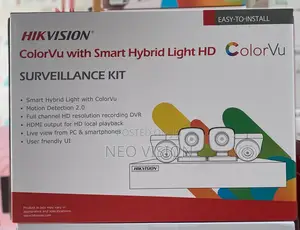 Hikvision 4-Ch Colorvu Kit(Ds-J142i/7204hghi-M1+2+2cam