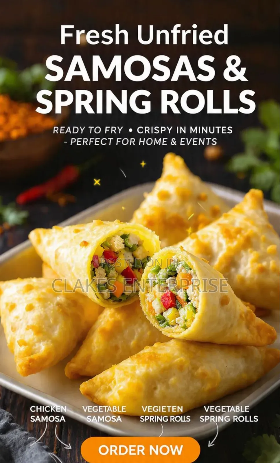 Frozen Samosa and Spring Roll