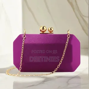 Golden Satin Clutch Bags