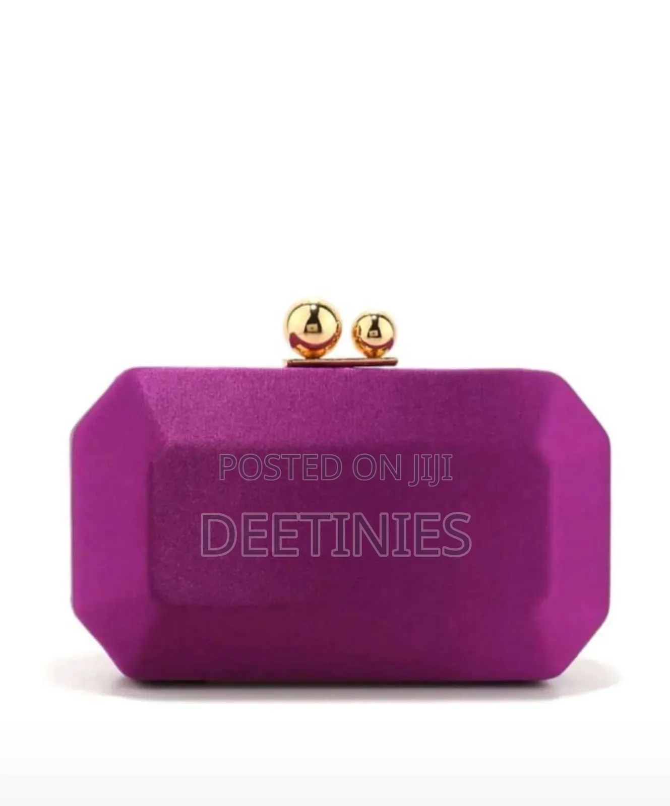 Golden Satin Clutch Bags