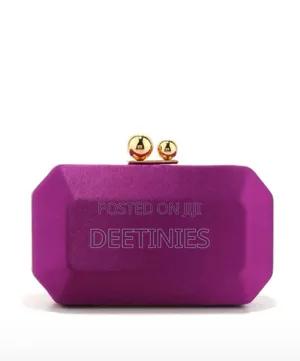 Golden Satin Clutch Bags