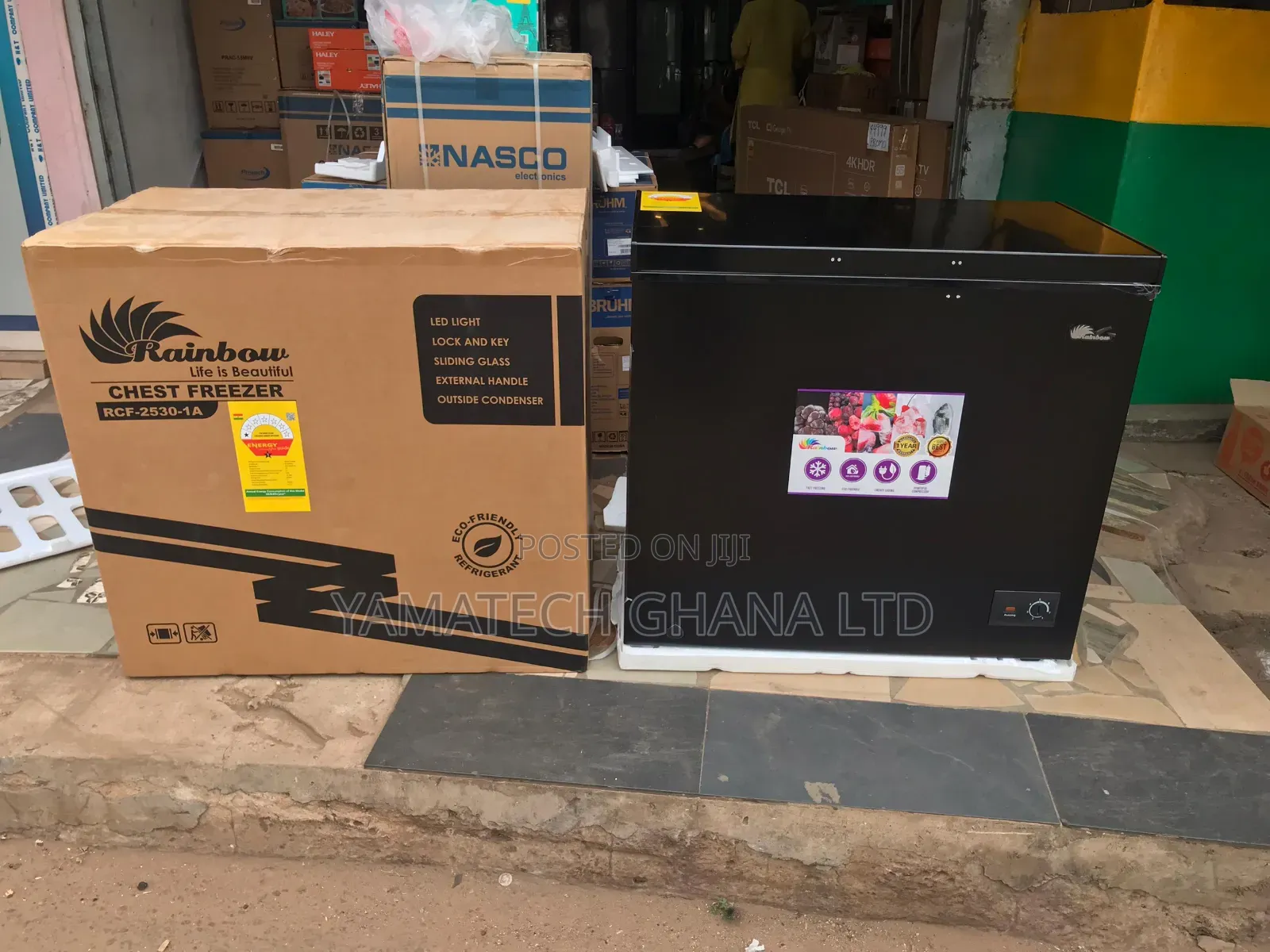 Quality Rainbow 200 Litre Chest Freezer With Sliding Glass