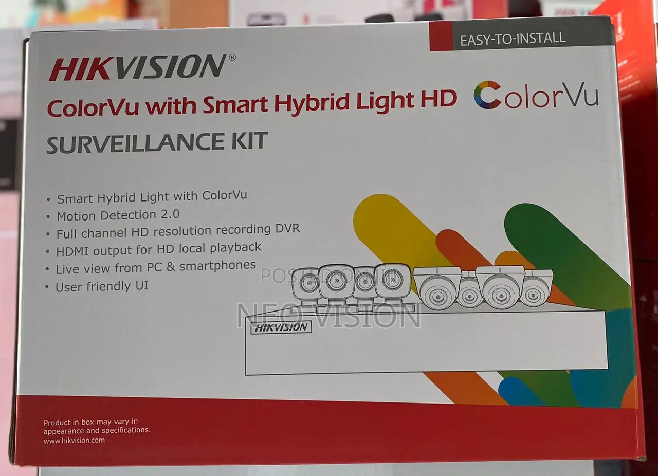 Hikvision 8-Ch Colorvu Kit(Ds-J142i7208hghi-M1+4+4cam