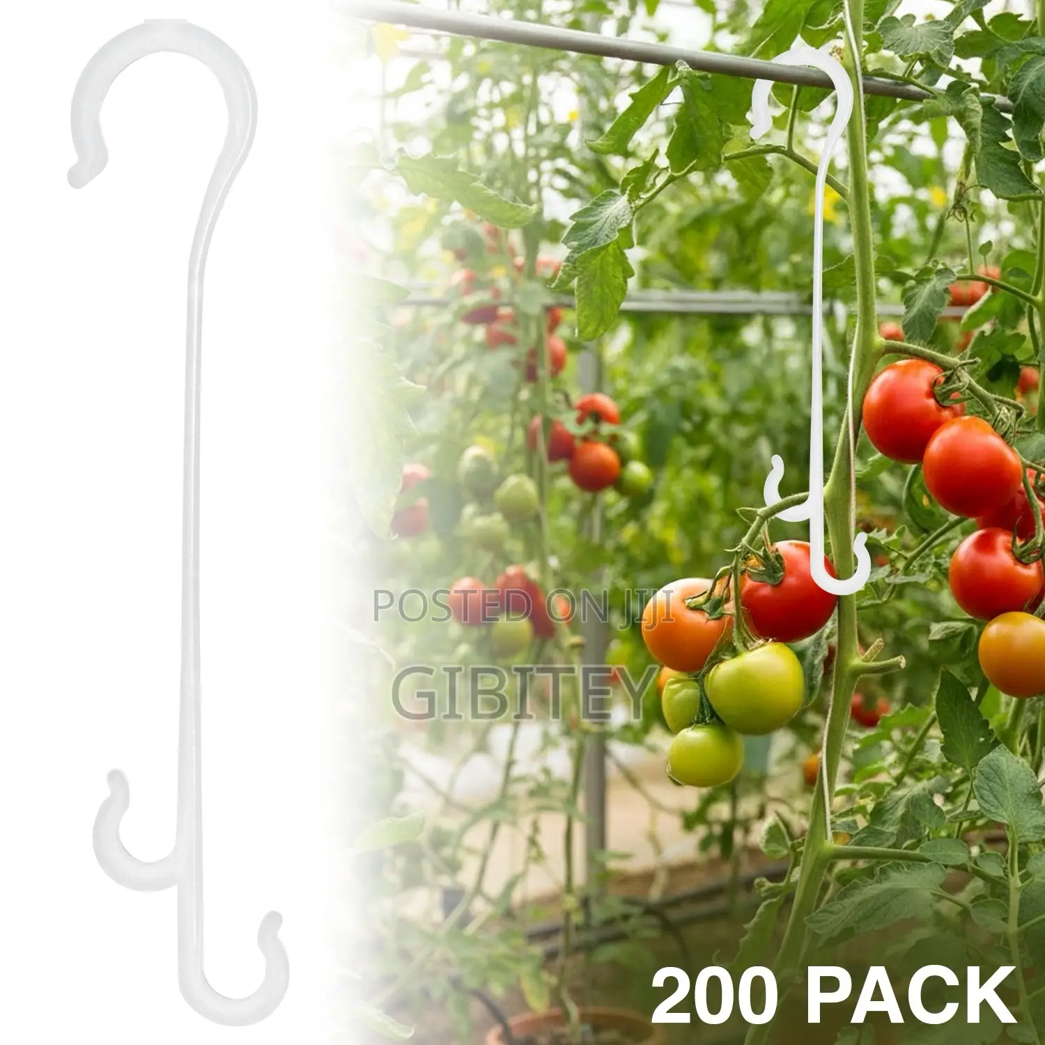 Tomato Plant Support Hooks 130mm J Hooks for Climbing Fruit Veg
