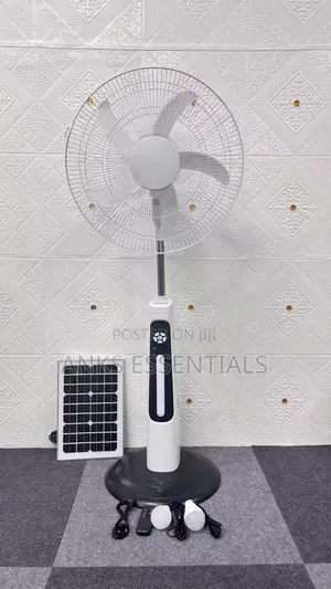 TNT Star I8 Inch Rechargeable Standing Fan With Solar Support