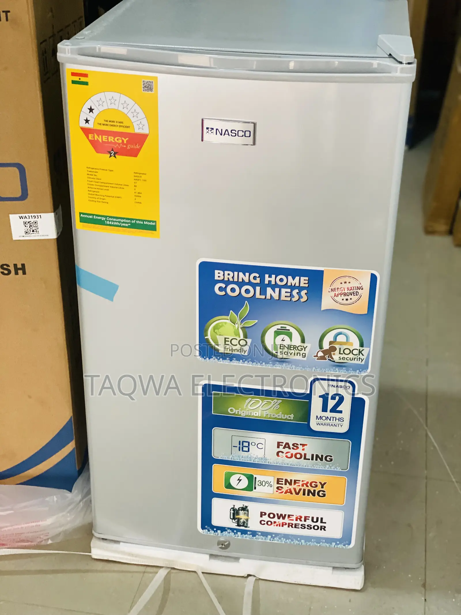 Beautiful 80l Nasco Table Top Single Door Fridge
