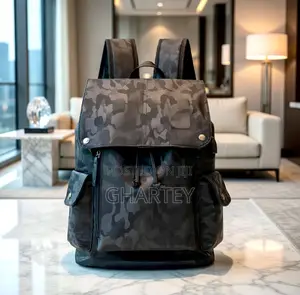 Casual Leather and Canvas Bagpack