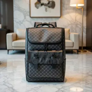Casual Leather and Canvas Bagpack