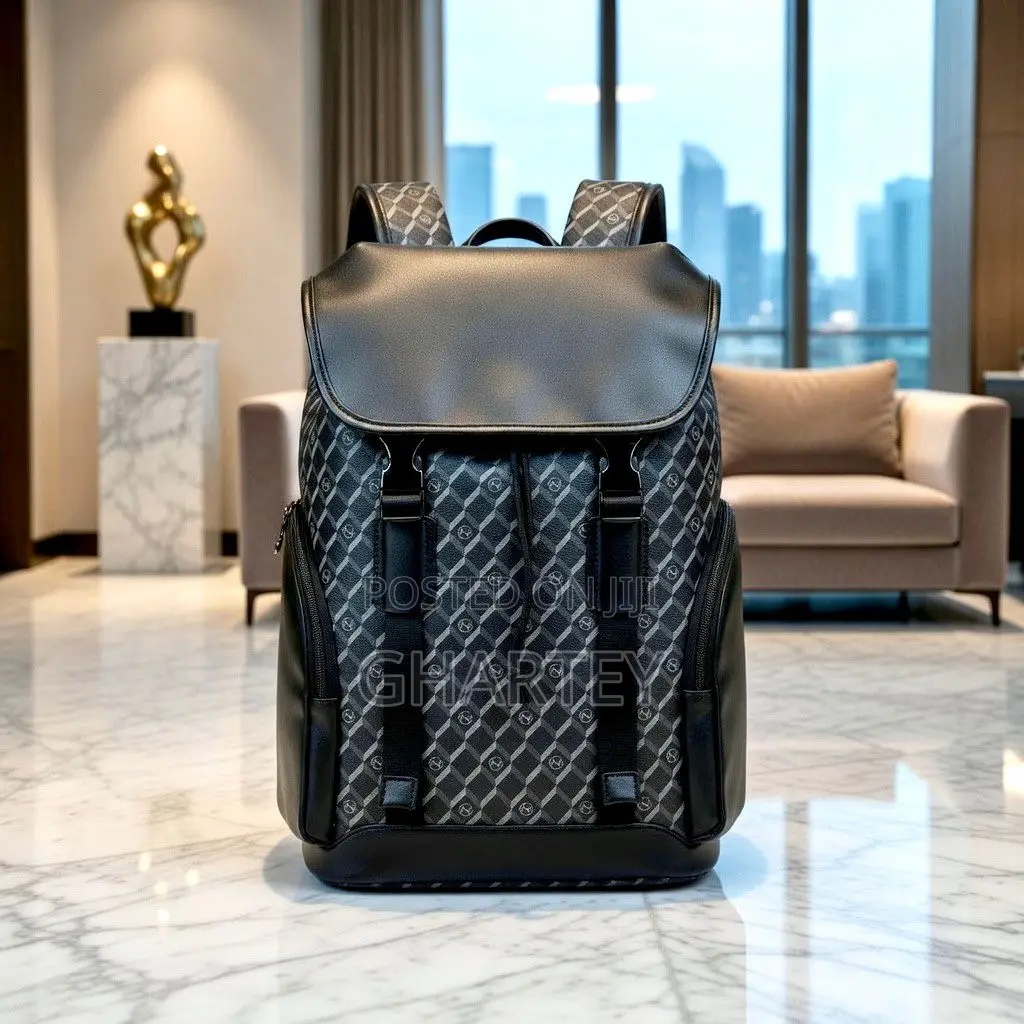 Casual Leather and Canvas Bagpack