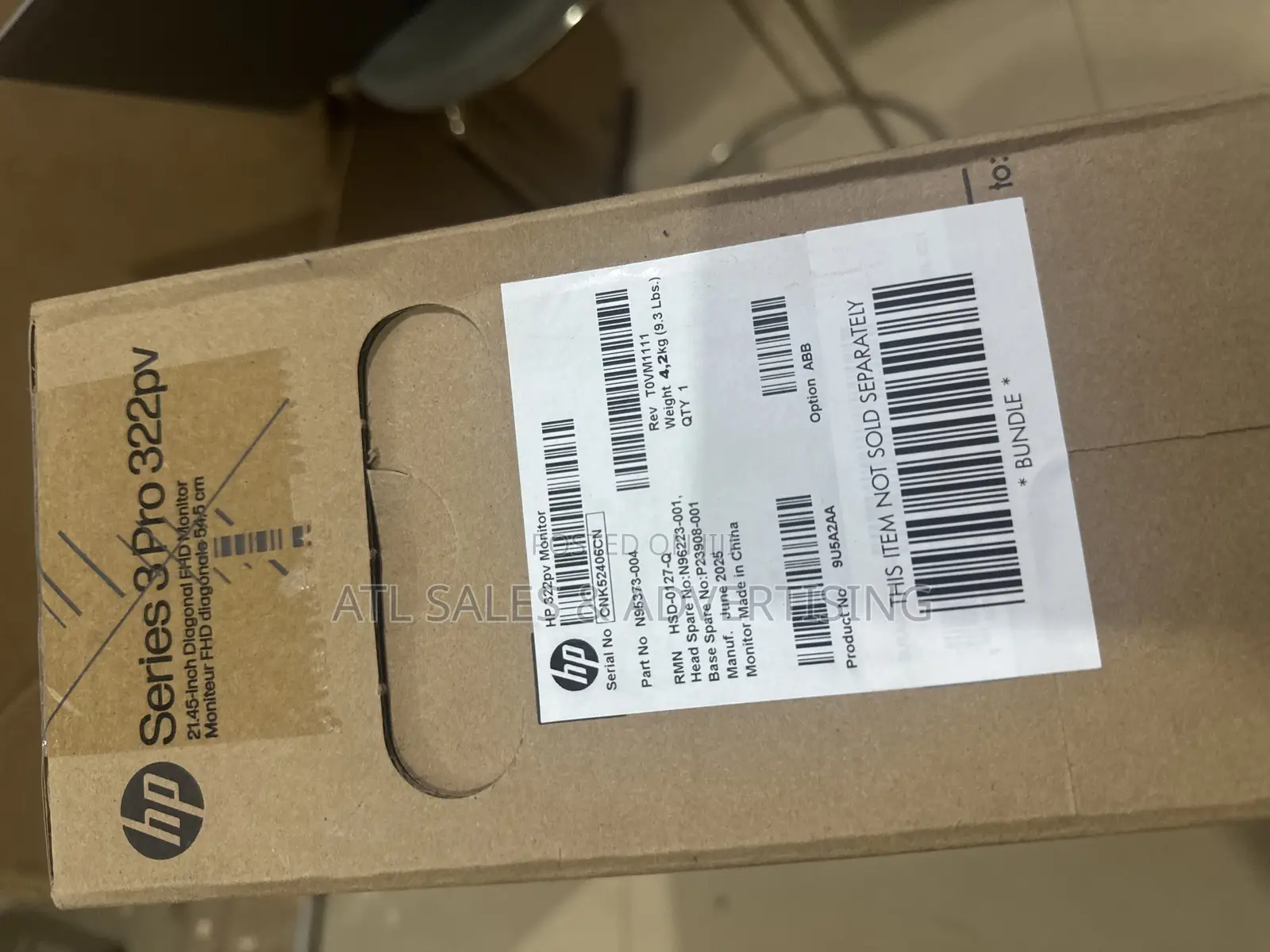 Hp Monitor 21.5 Inches (22")