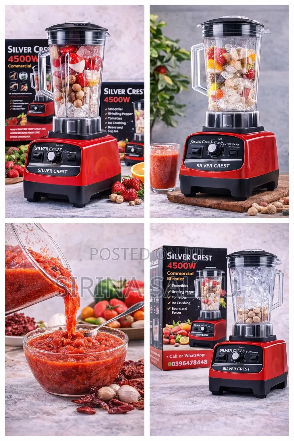 Original Silver Crest 4500w Commercial Blender-Very Powerful–Wholesale