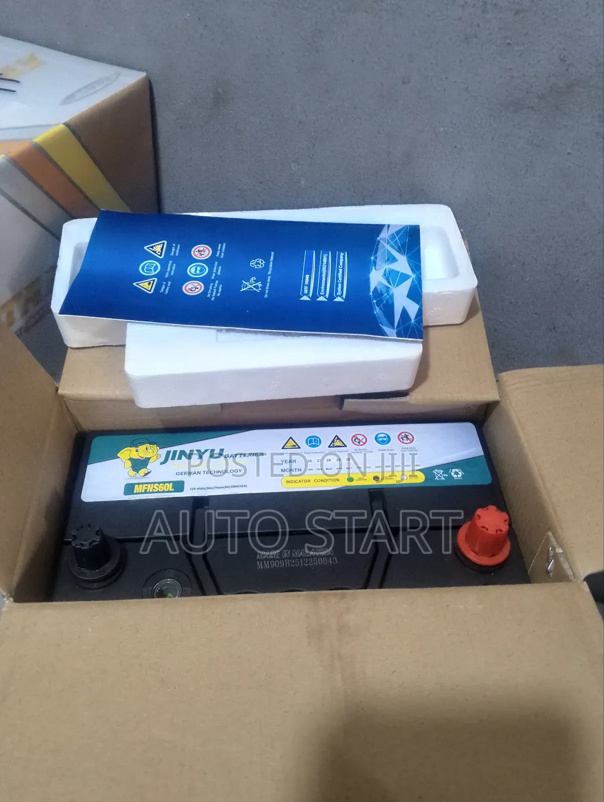 Car Battery 45ah/11 Plate Small Polls +Free Delivery Within Accra