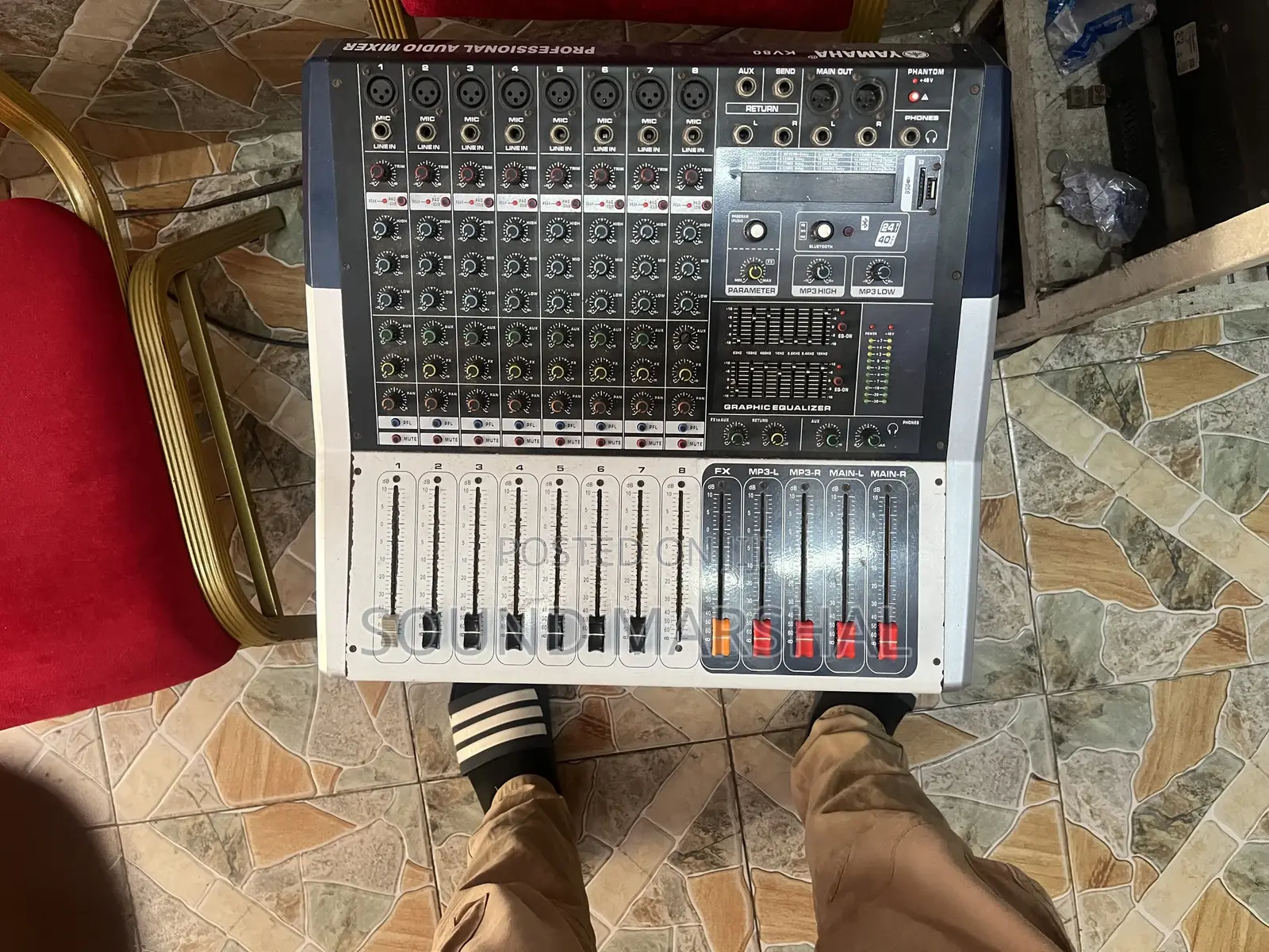 Yamaha Kv80 Powered Mixer 8 Channel