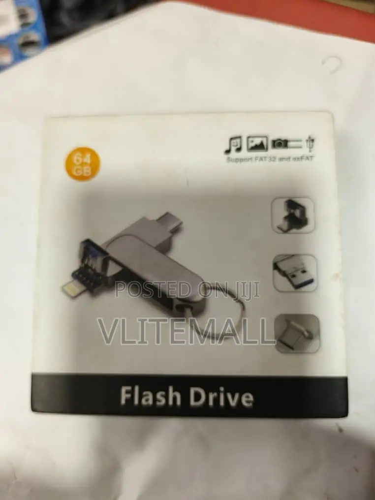 64gb 3-in-1 Multi-Connector Flash Drive