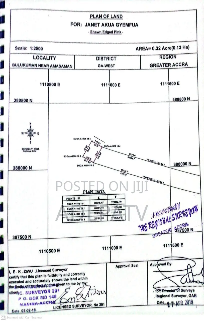 Land for Sale at Amasaman