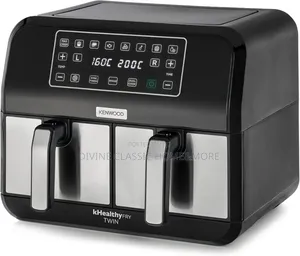 Kenwood Khealthy Twin Double Air Fryer Oven With 8l 1700w, Black