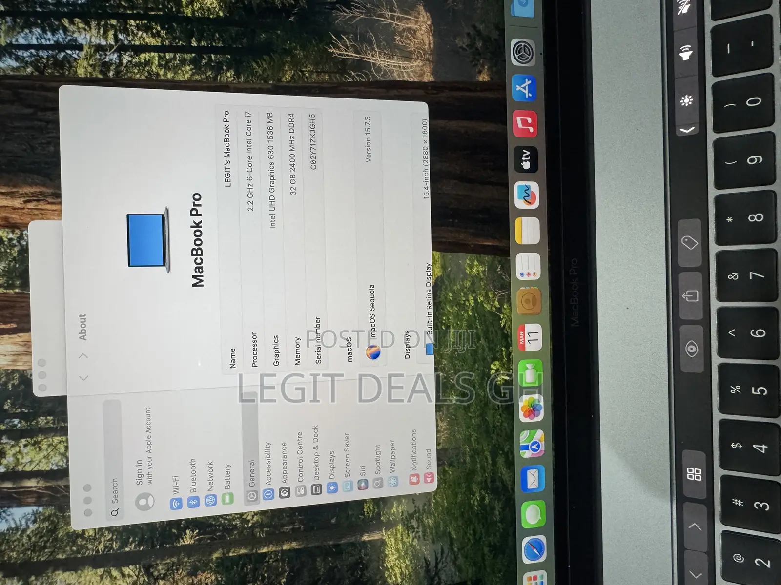 Laptop Apple MacBook Pro 2019 32GB Intel Core i7 SSD 512GB