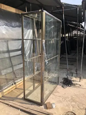 Champagne Aluminum Glass Showcase