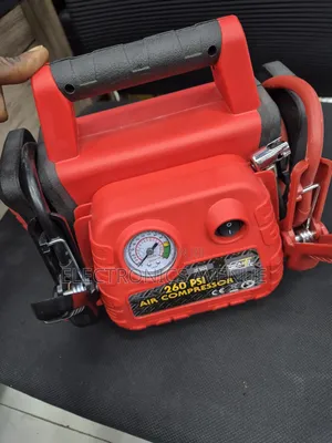 Battery Jumpstarter With Tire Compressor Together