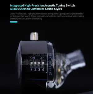 Kz Castor Pro Bass Version Acoustic in-Ear Monitors (Iem) + Free Case