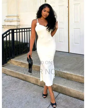 Creamy 3d Florals Bodycon Mini Dress