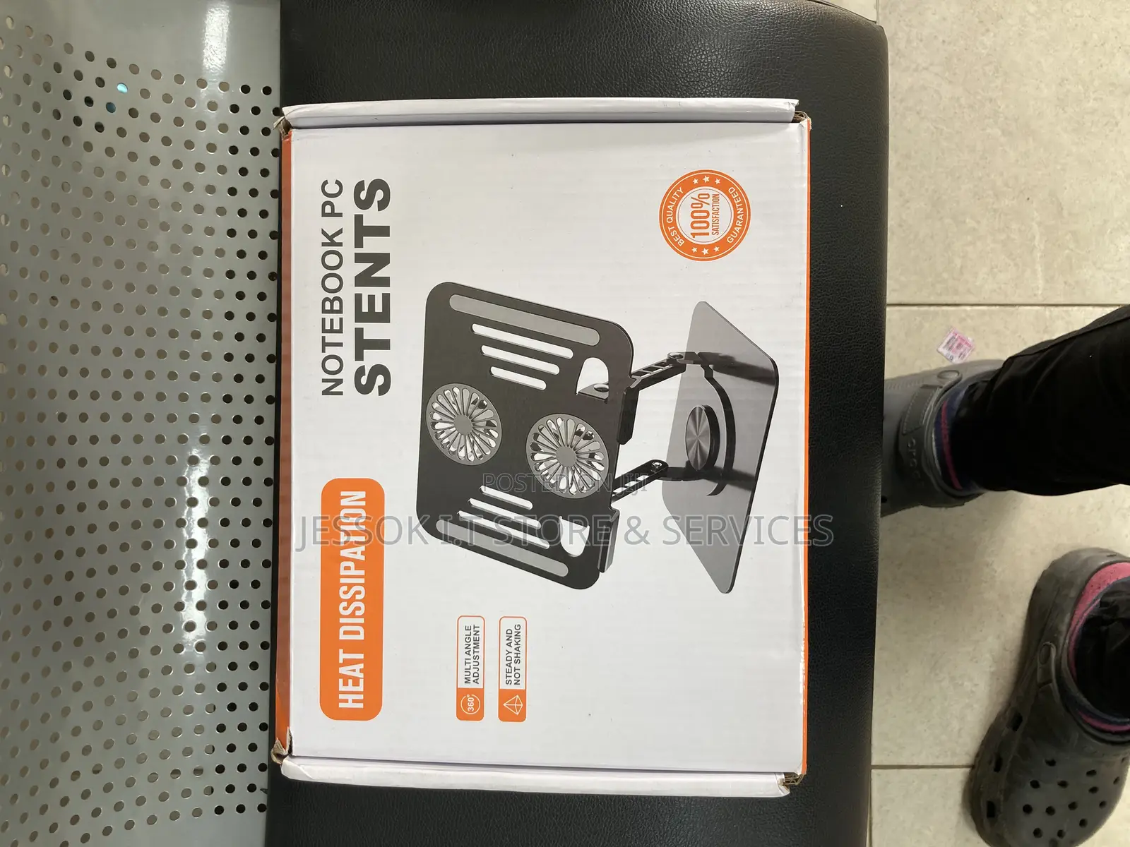 360 Laptop Stand With 2 Cooling Fans